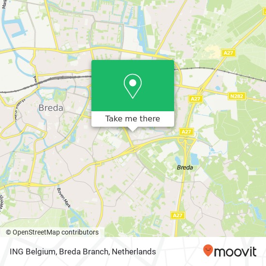 ING Belgium, Breda Branch Karte