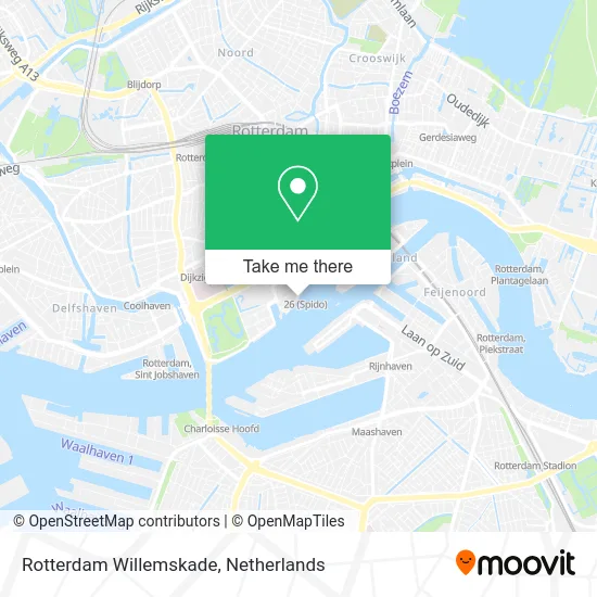 Rotterdam Willemskade map