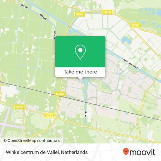 Winkelcentrum de Vallei map