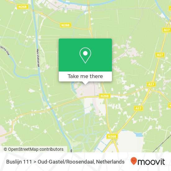 Buslijn 111 > Oud-Gastel / Roosendaal map