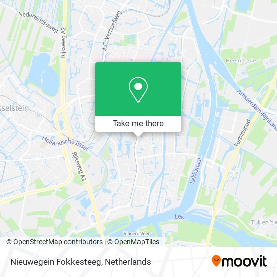 Nieuwegein Fokkesteeg map