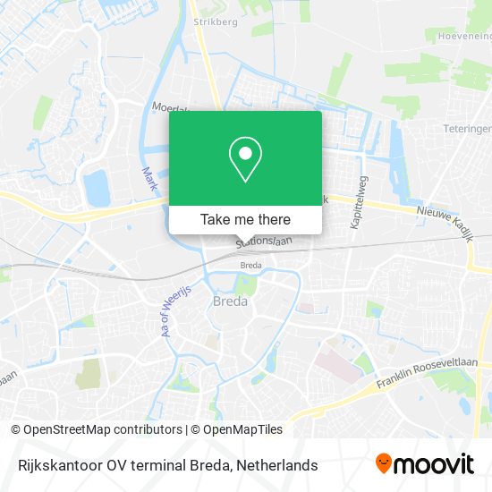 Rijkskantoor OV terminal Breda map