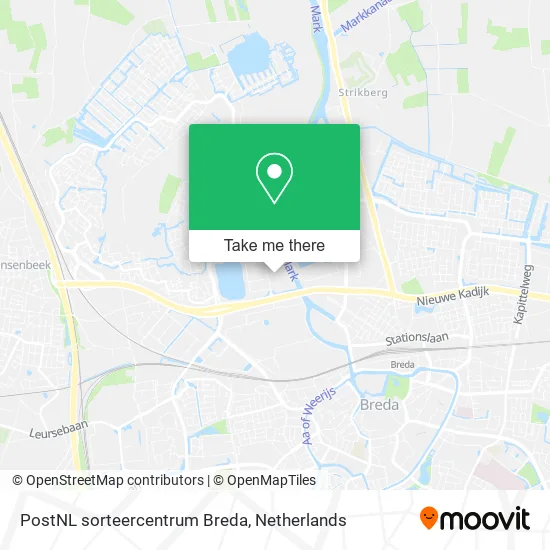 PostNL sorteercentrum Breda map