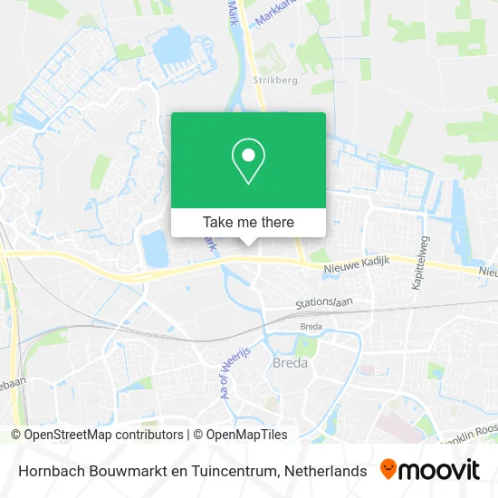 Hornbach Bouwmarkt en Tuincentrum map