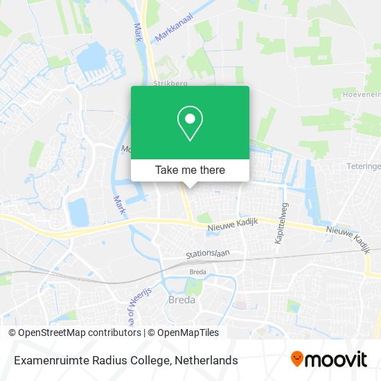 Examenruimte Radius College map