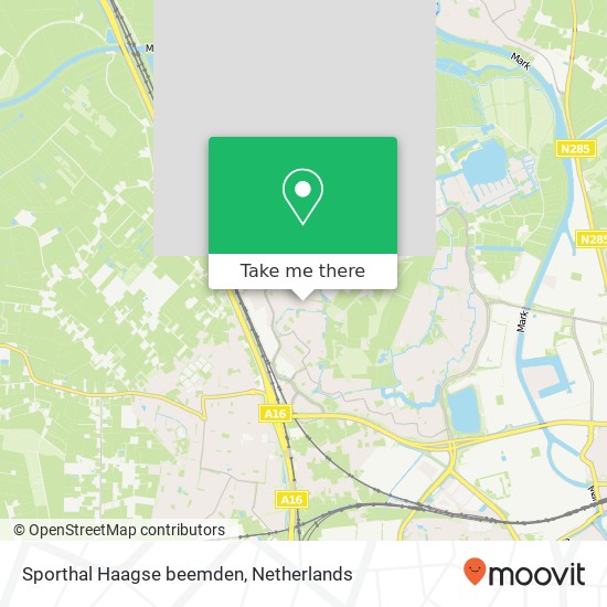 Sporthal Haagse beemden map