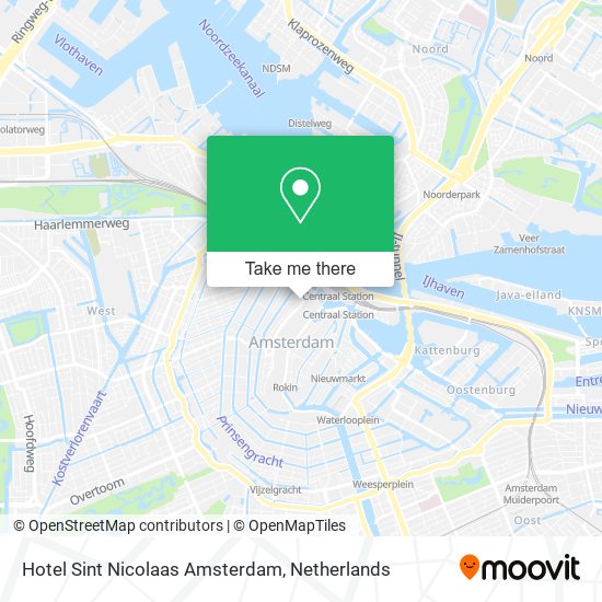 Hotel Sint Nicolaas Amsterdam map