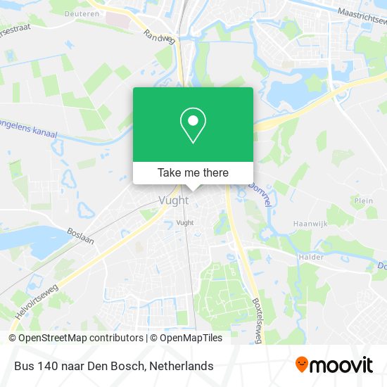 Bus 140 naar Den Bosch map