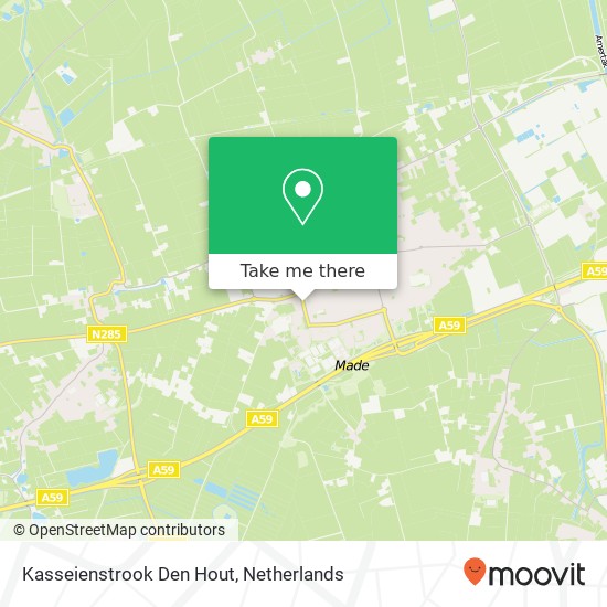 Kasseienstrook Den Hout Karte