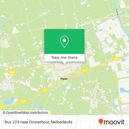 Bus 224 naar Oosterhout Karte