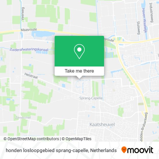 honden losloopgebied sprang-capelle map