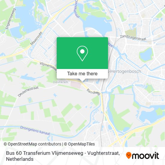 Bus 60 Transferium Vlijmenseweg - Vughterstraat map