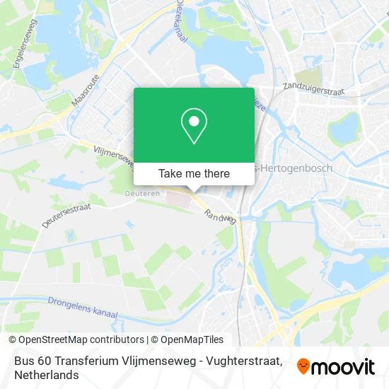 Bus 60 Transferium Vlijmenseweg - Vughterstraat map