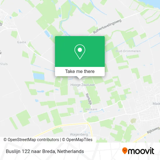 Buslijn 122 naar Breda map
