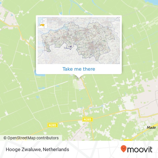 Hooge Zwaluwe map