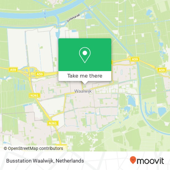 Busstation Waalwijk map