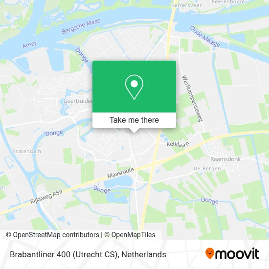 Brabantliner 400 (Utrecht CS) map