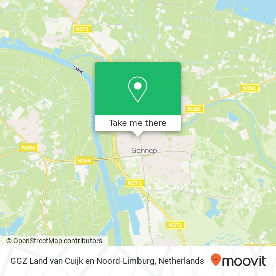 GGZ Land van Cuijk en Noord-Limburg map