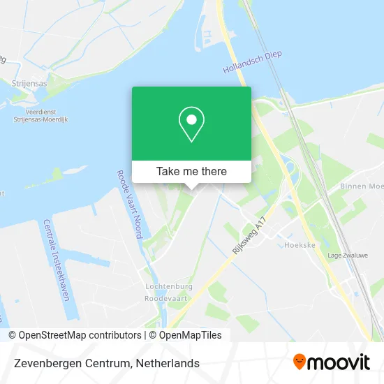 Zevenbergen Centrum map