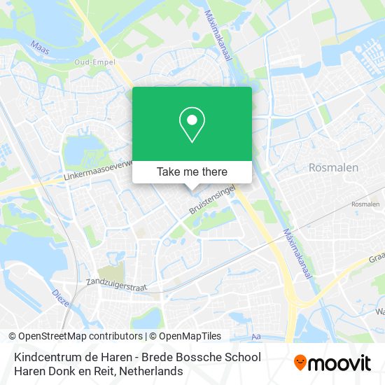 Kindcentrum de Haren - Brede Bossche School Haren Donk en Reit map