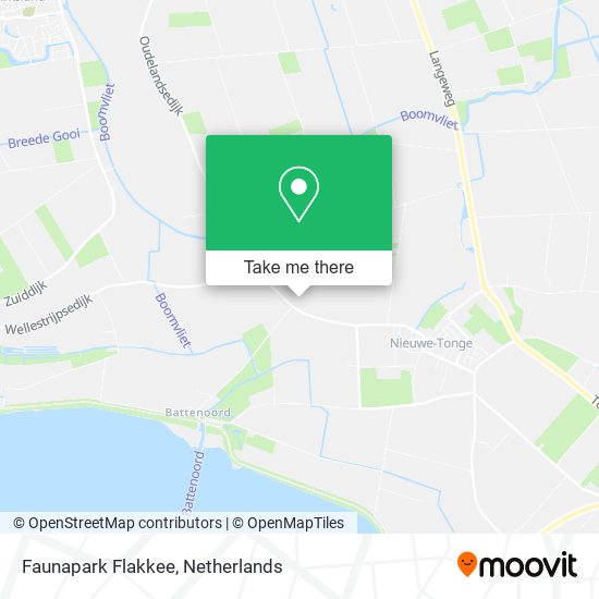 Faunapark Flakkee map