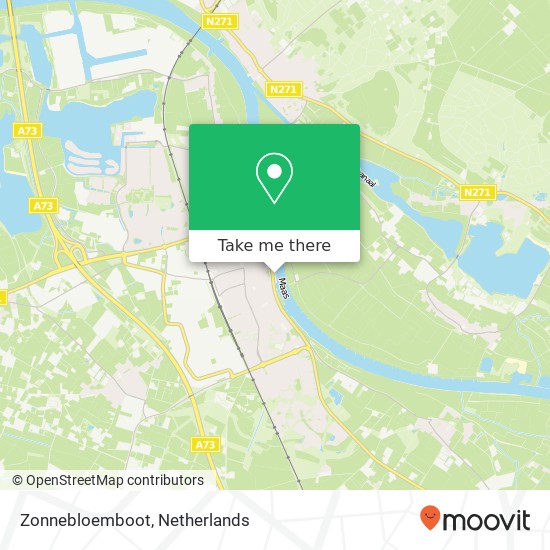 Zonnebloemboot map