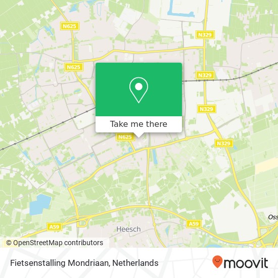 Fietsenstalling Mondriaan map