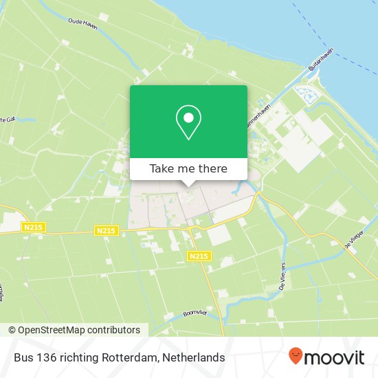 Bus 136 richting Rotterdam map