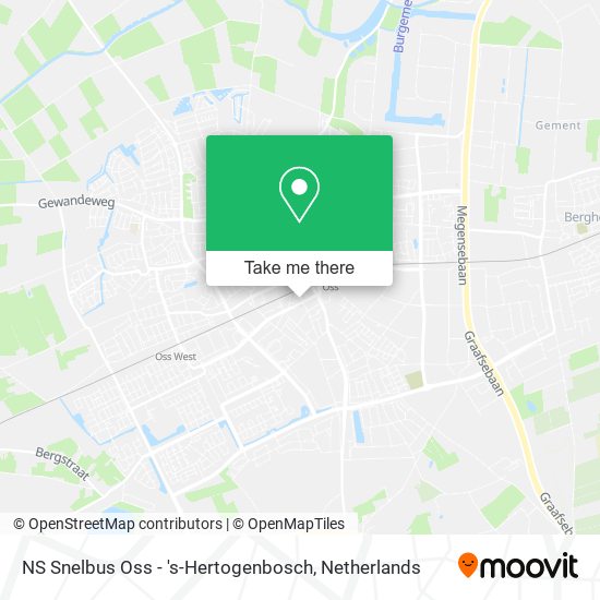 NS Snelbus Oss - 's-Hertogenbosch map