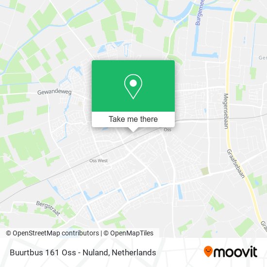 Buurtbus 161 Oss - Nuland map