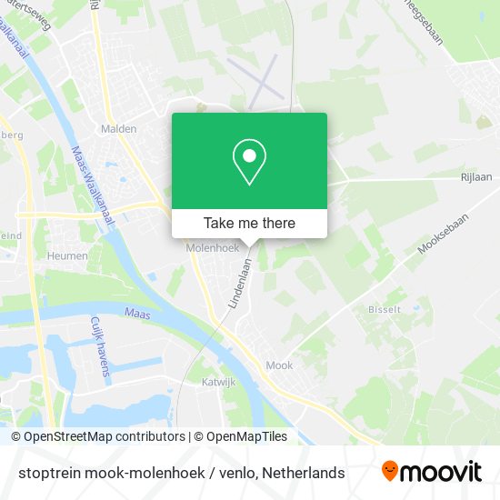 stoptrein mook-molenhoek / venlo map