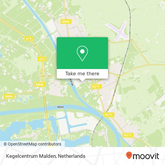 Kegelcentrum Malden map