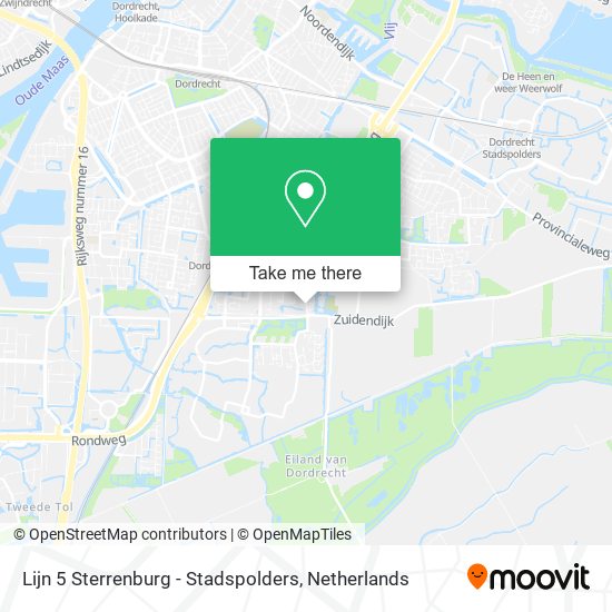 Lijn 5 Sterrenburg - Stadspolders map