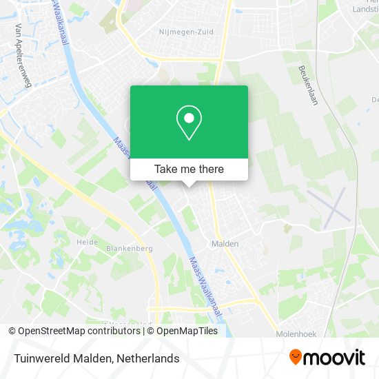 Tuinwereld Malden map