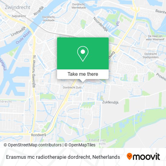 Erasmus mc radiotherapie dordrecht map