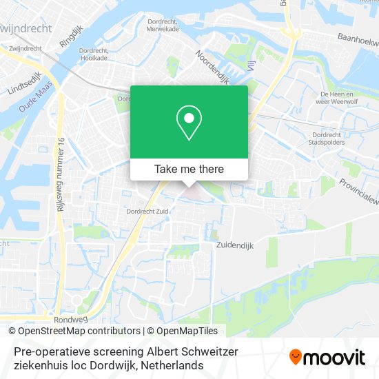 Pre-operatieve screening Albert Schweitzer ziekenhuis loc Dordwijk map