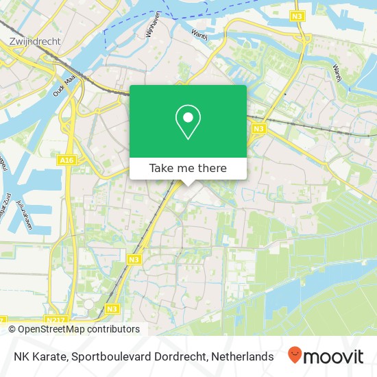 NK Karate, Sportboulevard Dordrecht map