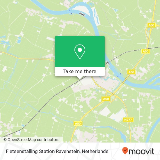 Fietsenstalling Station Ravenstein map