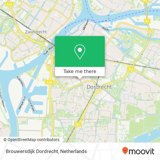 Brouwersdijk Dordrecht map