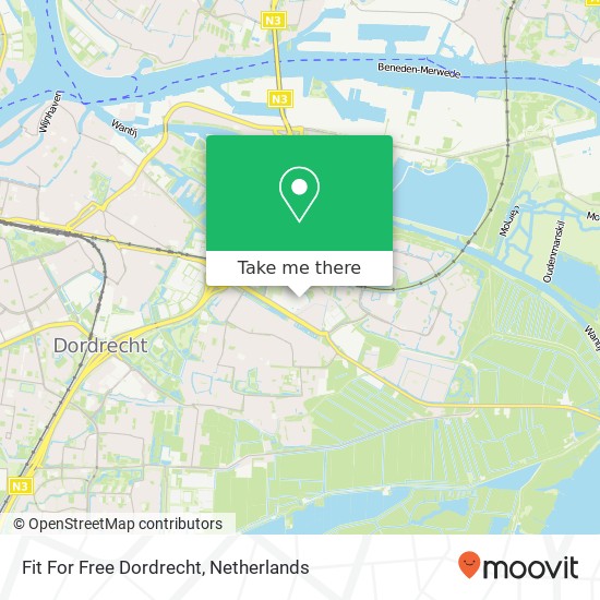 Fit For Free Dordrecht map