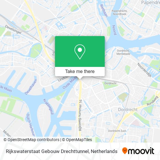 Rijkswaterstaat Gebouw Drechttunnel Karte