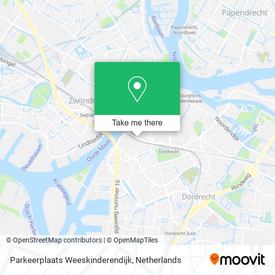 Parkeerplaats Weeskinderendijk map