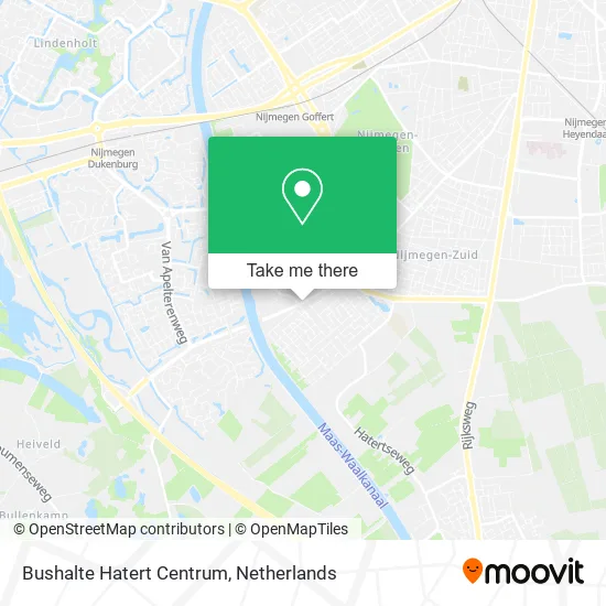 Bushalte Hatert Centrum map