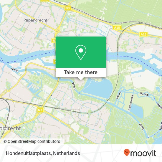 Hondenuitlaatplaats map