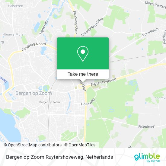 Bergen op Zoom Ruytershoveweg map