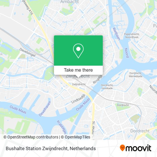 Bushalte Station Zwijndrecht map