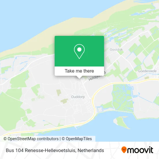 Bus 104 Renesse-Hellevoetsluis map