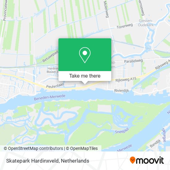 Skatepark Hardinxveld map