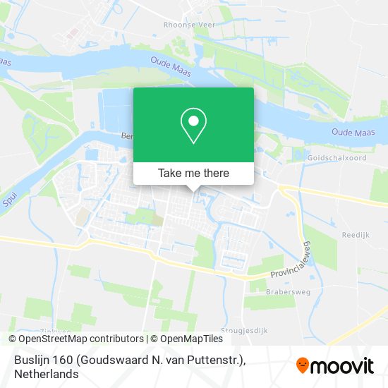 Buslijn 160 (Goudswaard N. van Puttenstr.) map