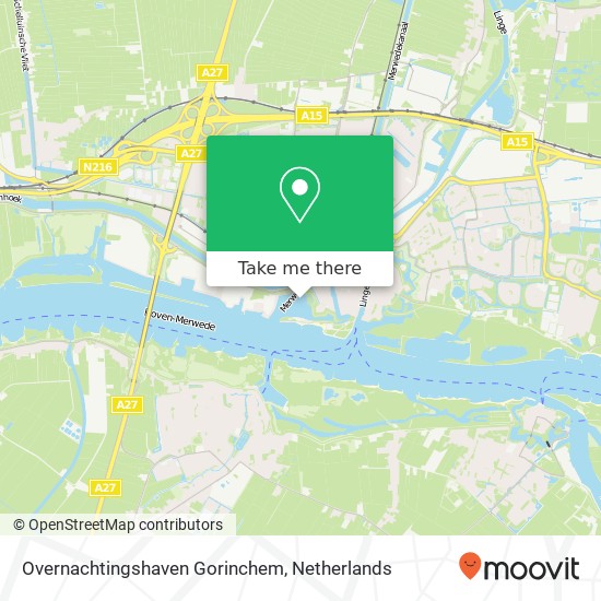 Overnachtingshaven Gorinchem map